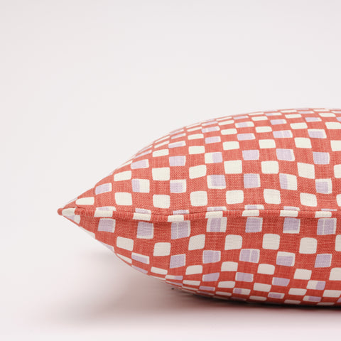 Faye cushion - Rust & Lilac