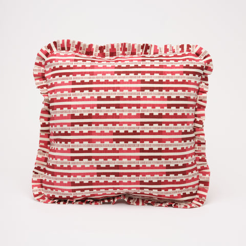 Marianne ruffled cushion - Red