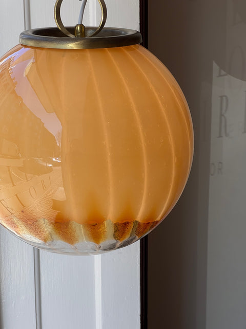 Vintage golden clear Murano ceiling lamp (D33)