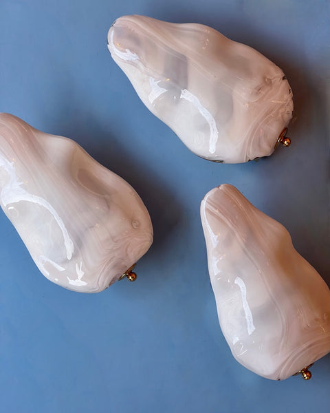 Vintage pink Murano wall lamp