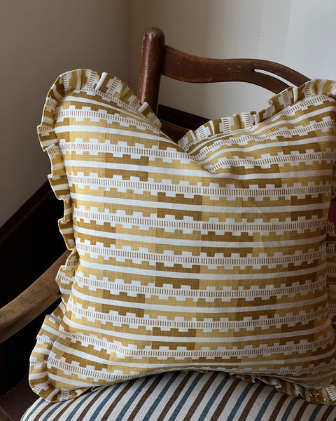 Marianne ruffled cushion - Saffron