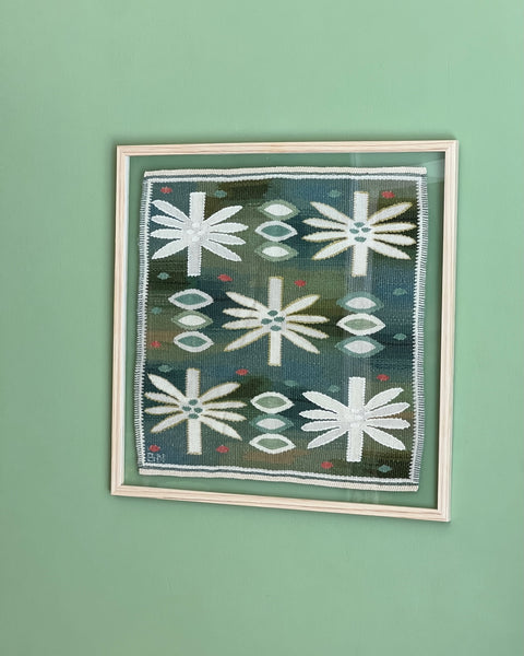Vintage handwoven wall tapestry by Barbro Nilsson (BN)