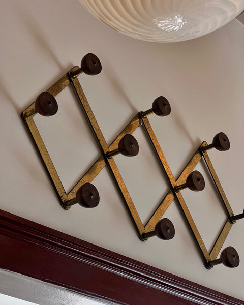 Vintage Azucena Brass Coat Hanger by Luigi Caccia Dominioni