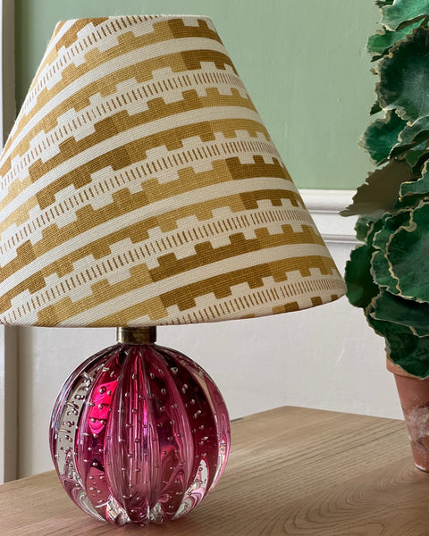 Vintage pink Murano table lamp (incl. lampshade)