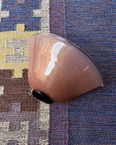 Vintage golden pink Murano wall lamp