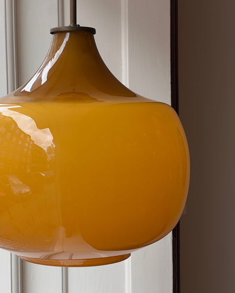 Vintage Massimo Vignelli Venini amber ceiling lamp (35 cm)