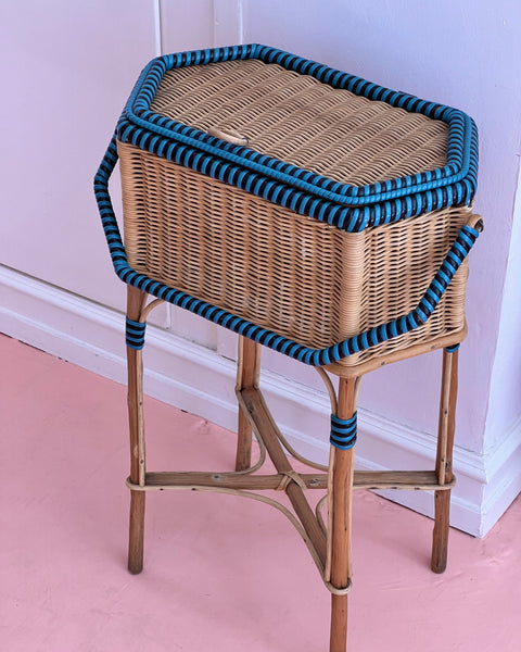 Vintage rattan table