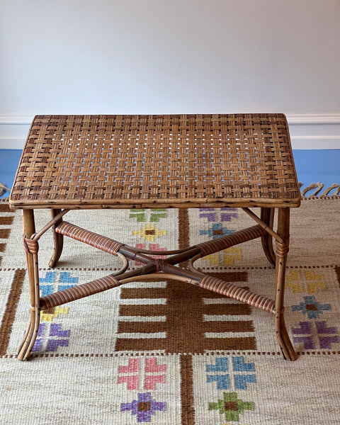 Vintage rattan side table