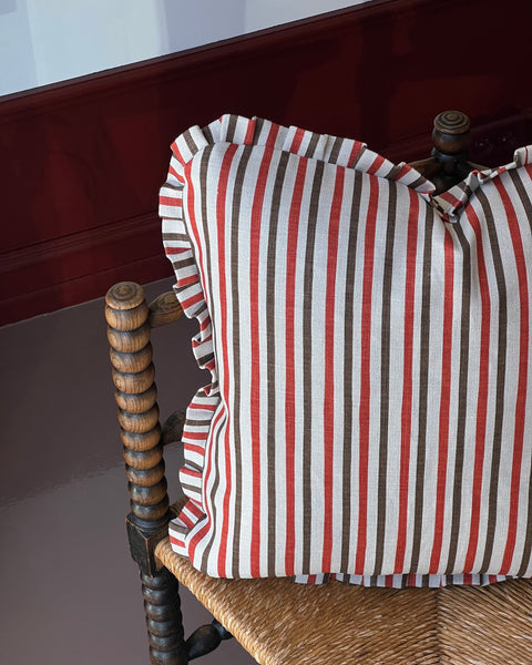 Anna-Lisa ruffled cushion - Rust