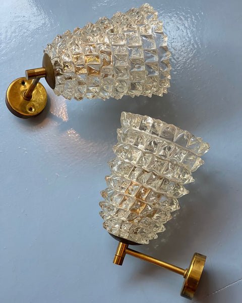Pair of vintage Murano wall lamps