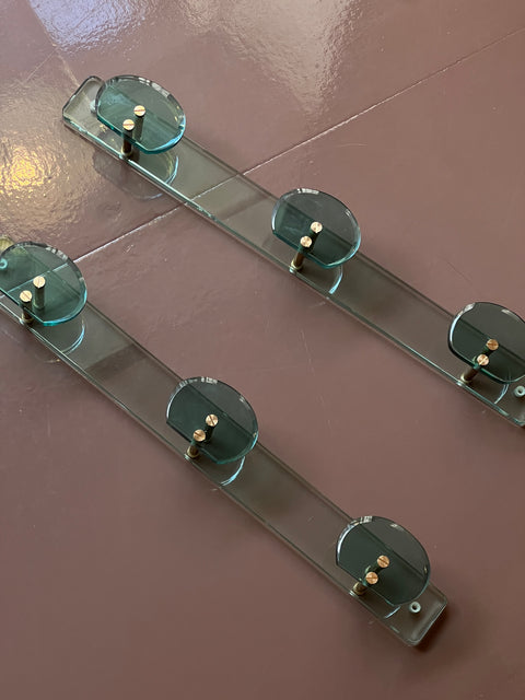 Vintage glass coat rack