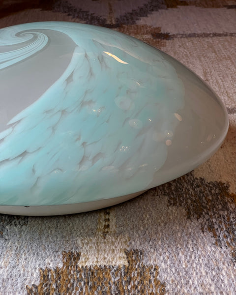 Vintage Murano frosted light blue ceiling/wall lamp (D38)