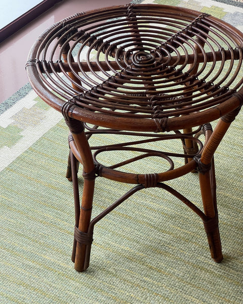 Vintage rattan table