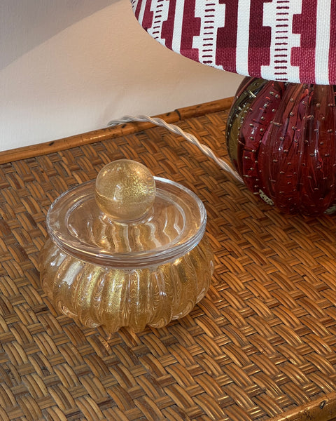 Vintage golden Murano bonbonniere