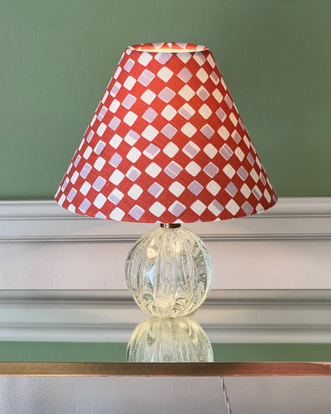 Vintage clear Murano table lamp (with shade)