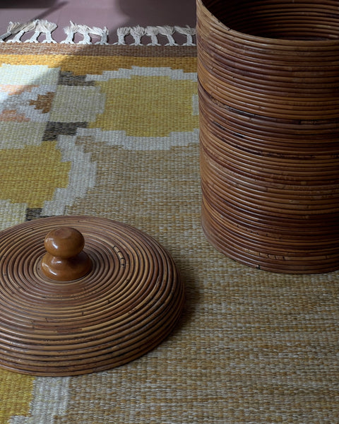 Vintage rattan basket