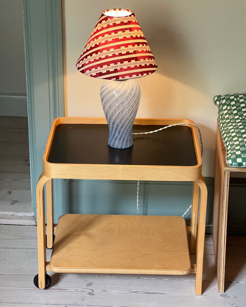 Vintage wooden trolley/table with wheels