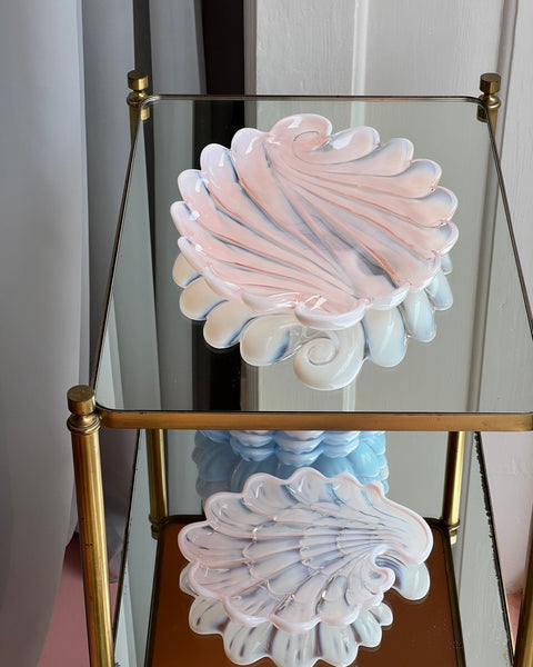 Vintage opal pink shell bowl