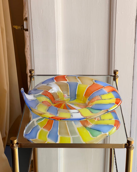 Large vintage multi Murano bowl