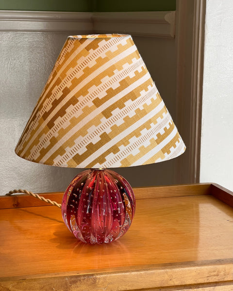 Vintage pink Murano table lamp (incl. lampshade)