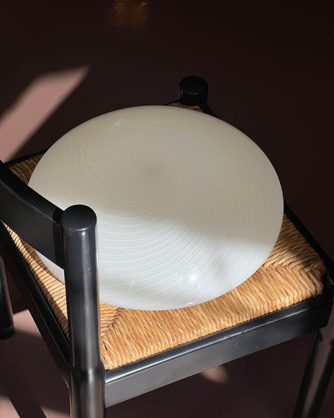 Vintage Murano light cream swirl ceiling/wall lamp (D40)