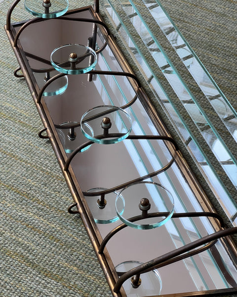 Vintage hat shelf with coat rack