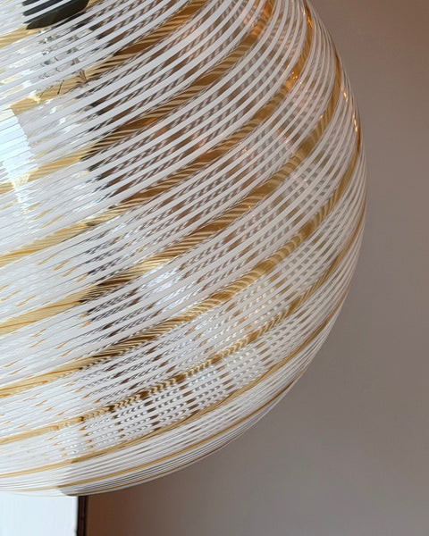 Vintage golden clear Murano ceiling lamp (D40)