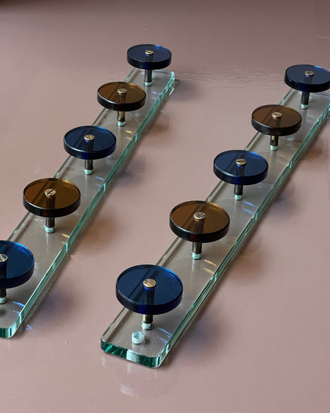 Vintage glass coat rack