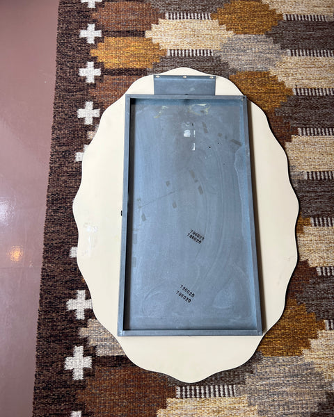 Large vintage Italian mirror with black mirror frame