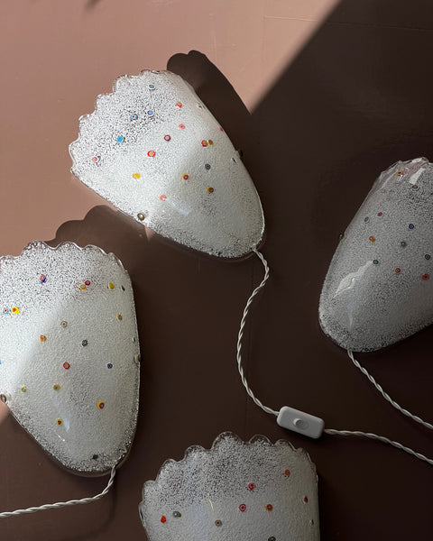 Vintage Millefiori Murano wall lamp (4 available)