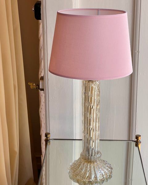 Vintage golden/clear Murano table lamp (with shade)