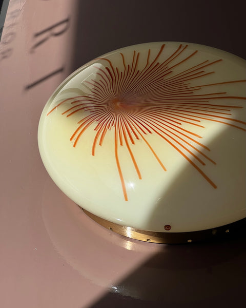 Vintage Ludovico Diaz de Santillana Murano Anemone ceiling/wall lamp (D43)