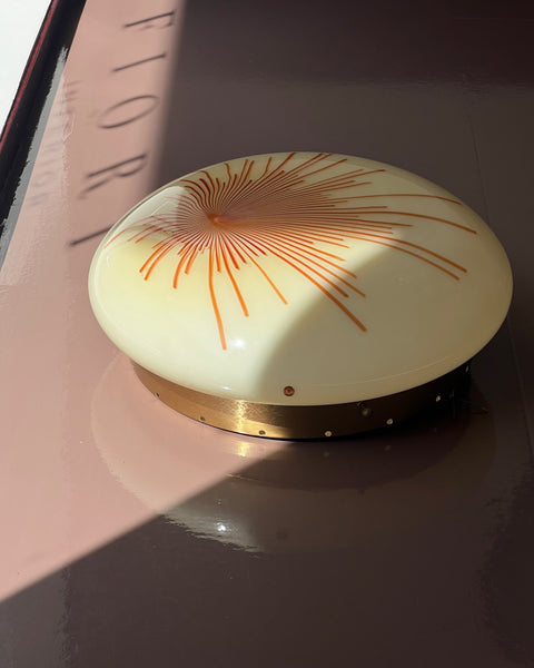 Vintage Ludovico Diaz de Santillana Murano Anemone ceiling/wall lamp (D43)