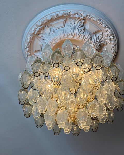 Large vintage Carlo Scarpa Murano chandelier