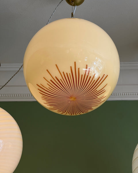 Vintage Ludovico Diaz de Santillana Murano Anemone ceiling lamp (D40)