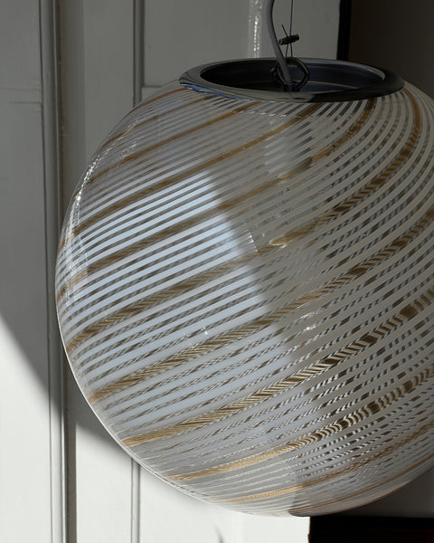 Vintage golden clear Murano ceiling lamp (D40)