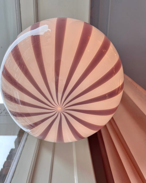 Ceiling lamp - Pink lavender vertical stripes (D40)