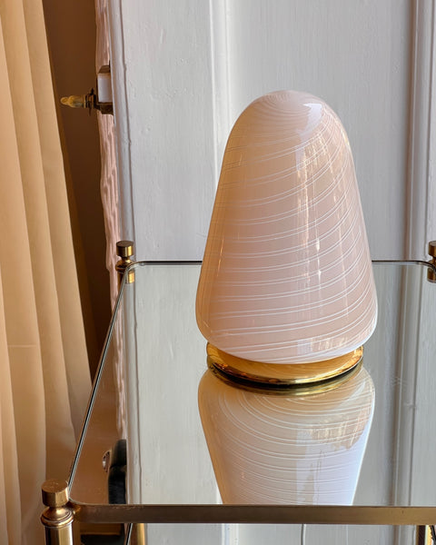 Vintage cream swirl Murano table lamp