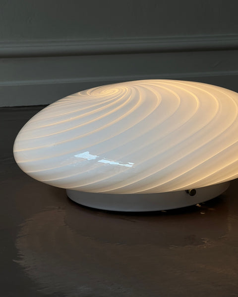 Vintage Murano white swirl ceiling/wall lamp (D30)
