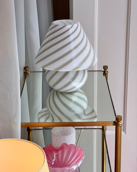 Mushroom table lamp - Grey swirl