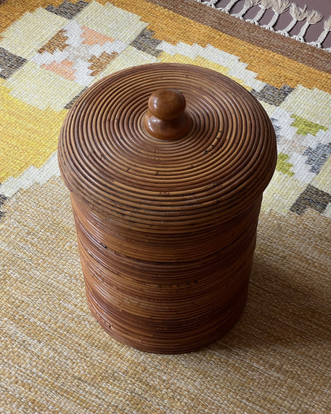 Vintage rattan basket