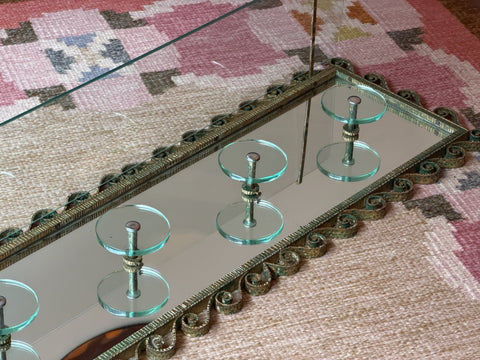 Vintage large hat shelf with coat rack