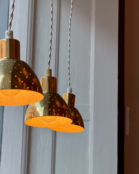 Vintage Flora brass ceiling lamp by Hans-Agne Jakobsson for Markaryd (3 available)
