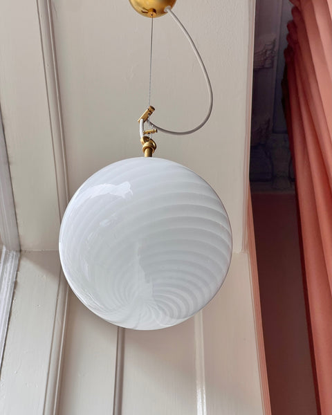Candy ceiling lamp - White swirl (D20)