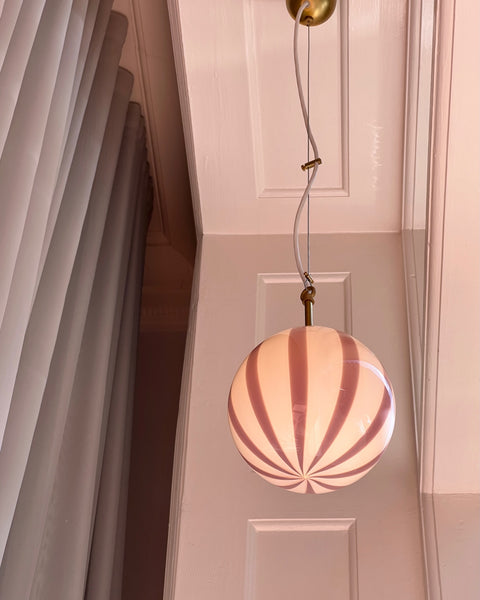 Ceiling lamp - Pink lavender vertical stripes (D20)