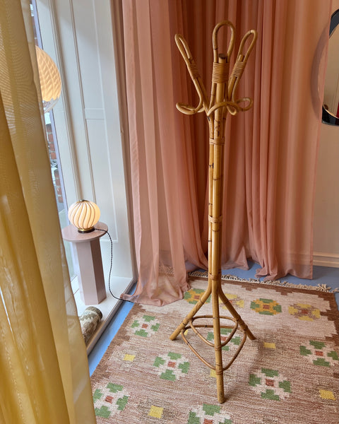 Vintage rattan coat stand