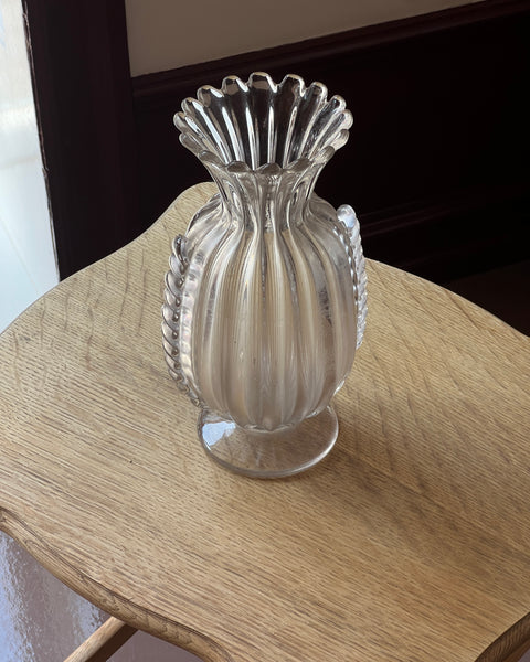 Vintage clear Murano vase