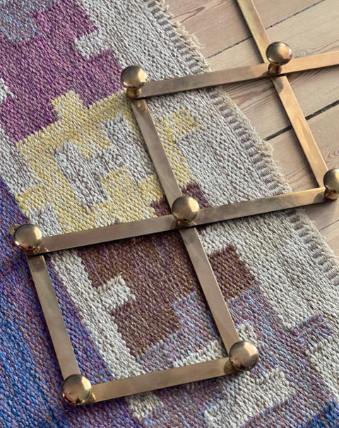 Vintage Italian brass coat rack