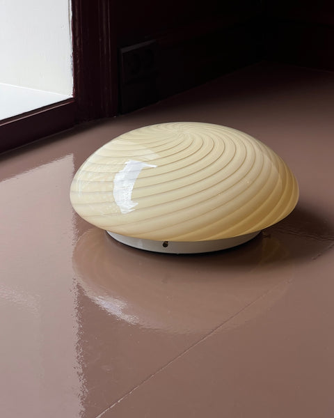 Vintage Murano yellow swirl ceiling/wall lamp (D30)