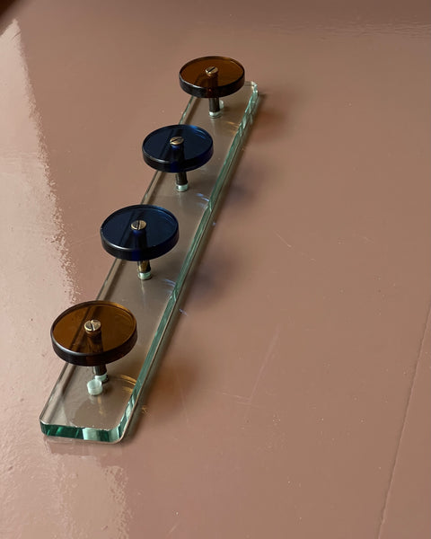 Vintage glass coat rack
